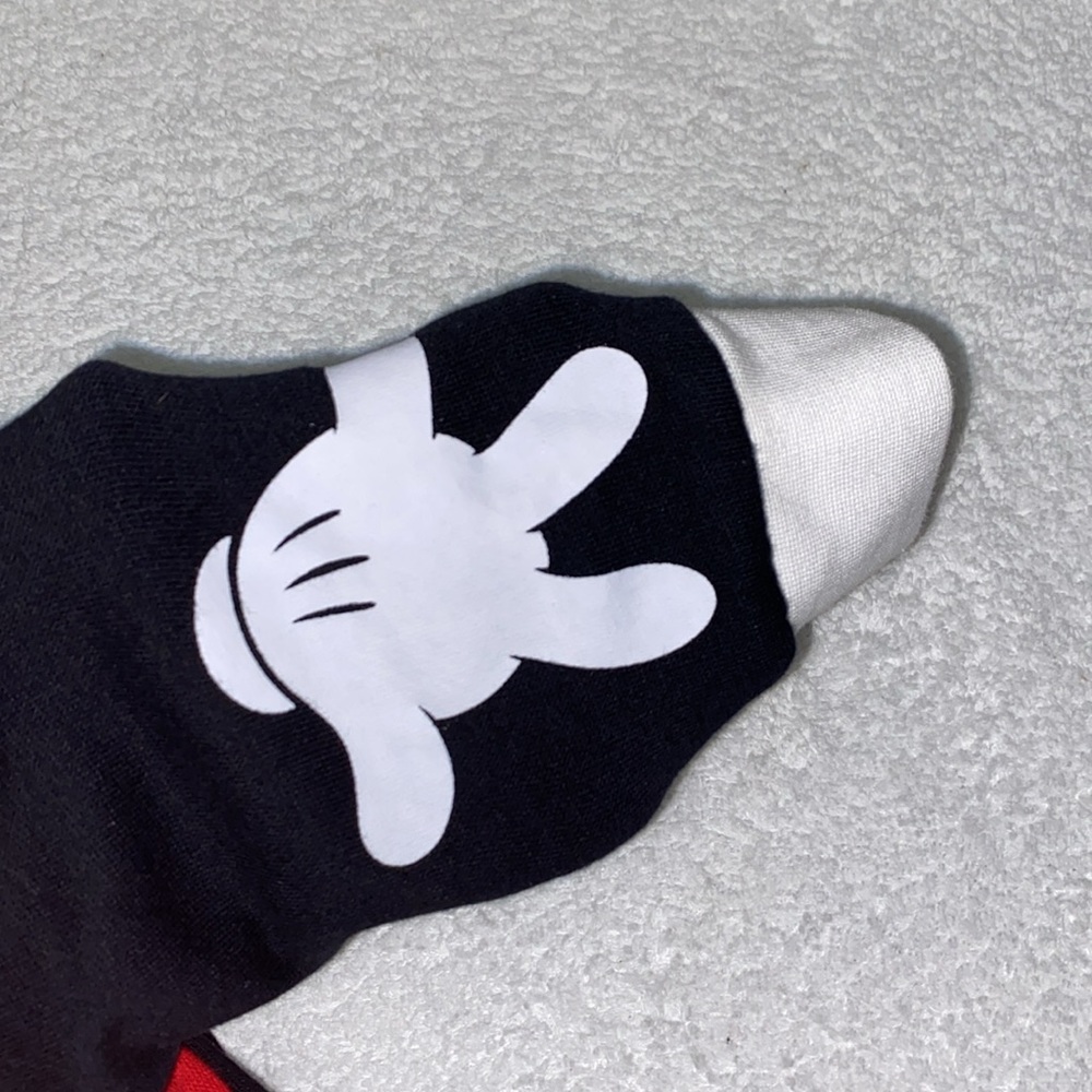 Disney Mickey Mouse  Zip Up Hoodie with Ears Black/Red unisex 12m - Picture 10 of 10